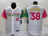 San Diego Padres #38 Jorge Alfaro Number White 2022 City Connect Flexbase Stitched Jersey,baseball caps,new era cap wholesale,wholesale hats